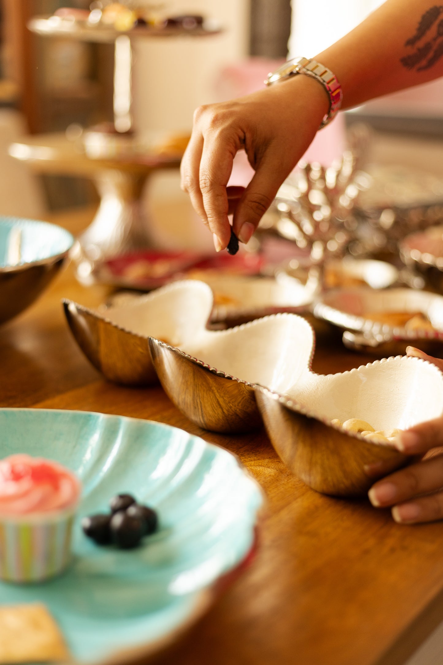 Mother of Pearl Condiment Server
