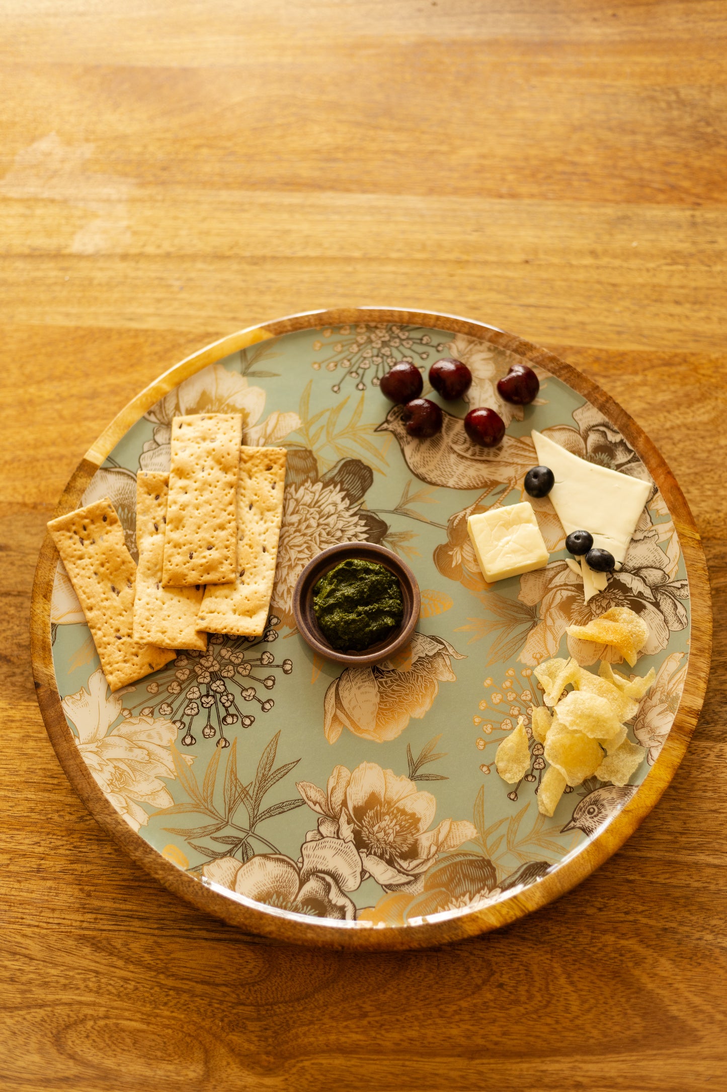 Golden Nightingale - Small Platter/Wall Plate