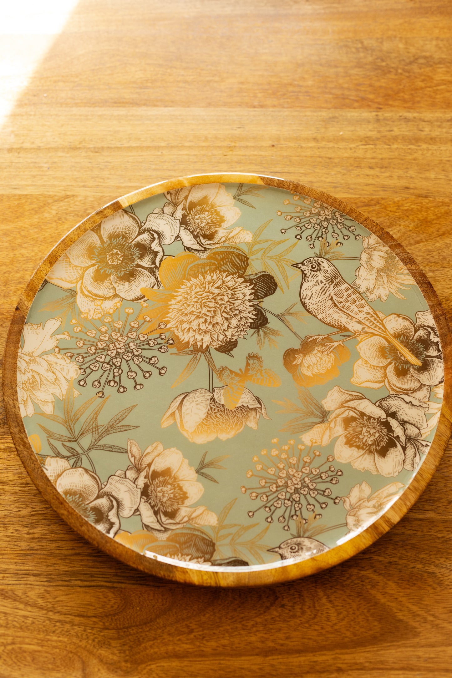 Golden Nightingale - Small Platter/Wall Plate