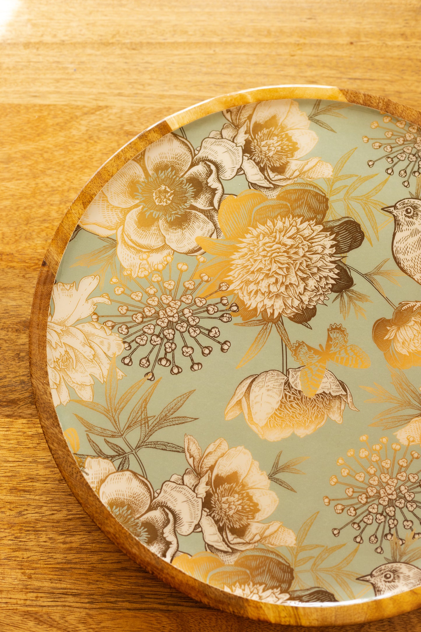 Golden Nightingale - Small Platter/Wall Plate