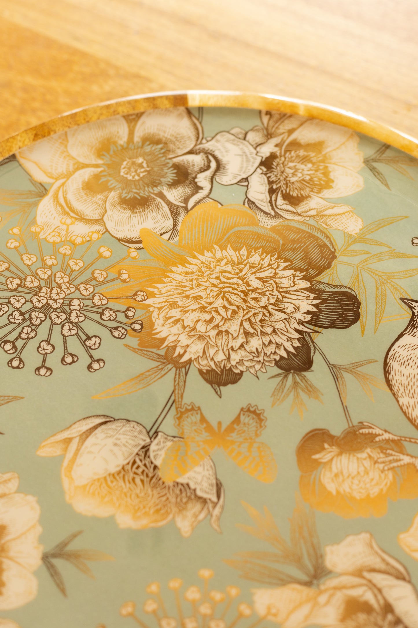 Golden Nightingale - Small Platter/Wall Plate