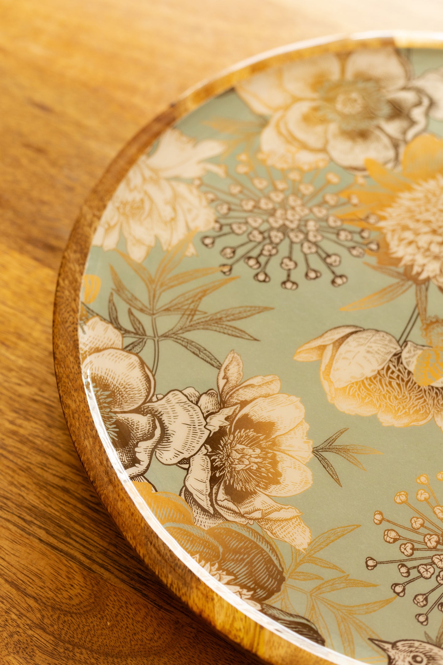 Golden Nightingale - Small Platter/Wall Plate