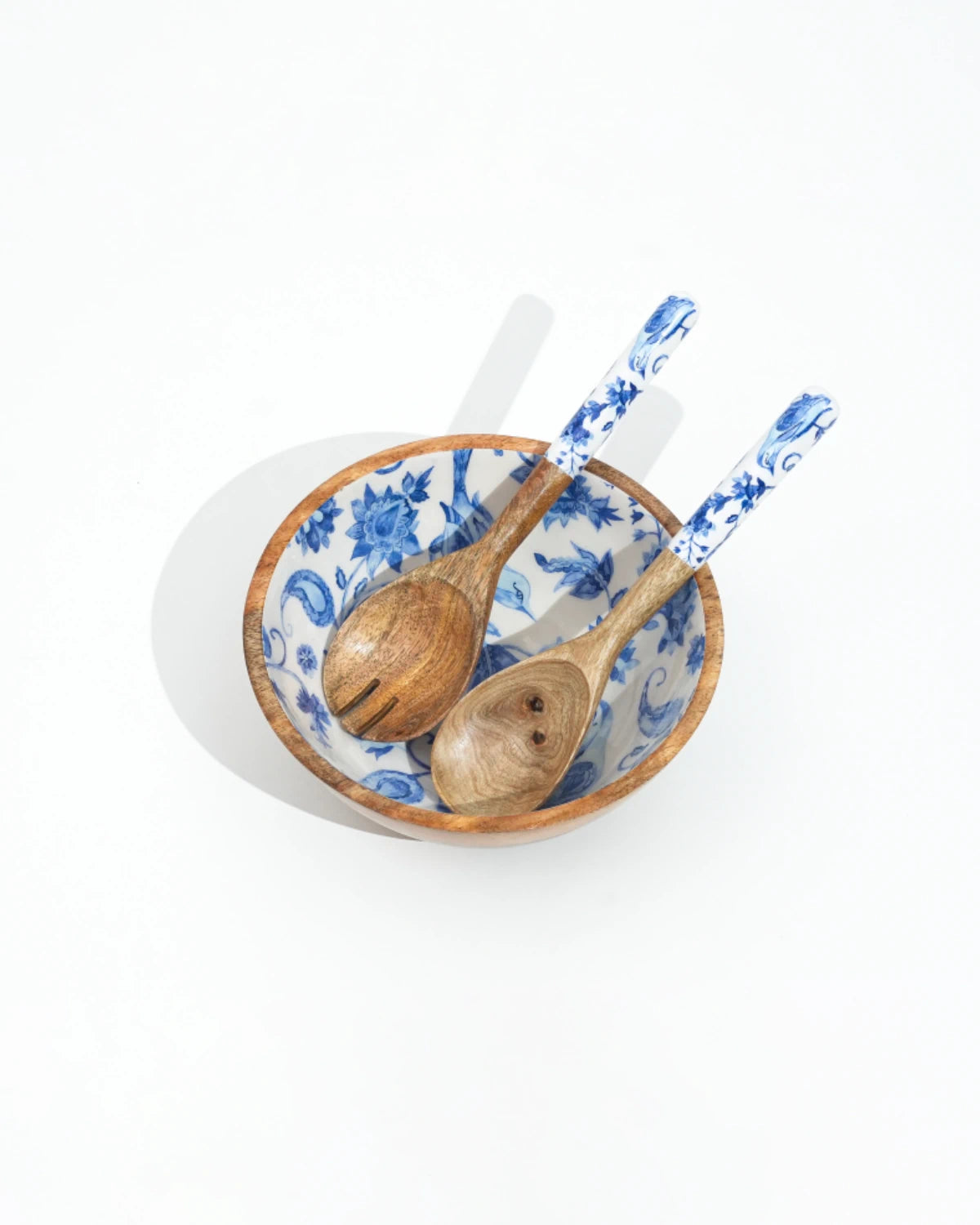 French Summer - Salad/Fruit Bowl & 2 Spoons