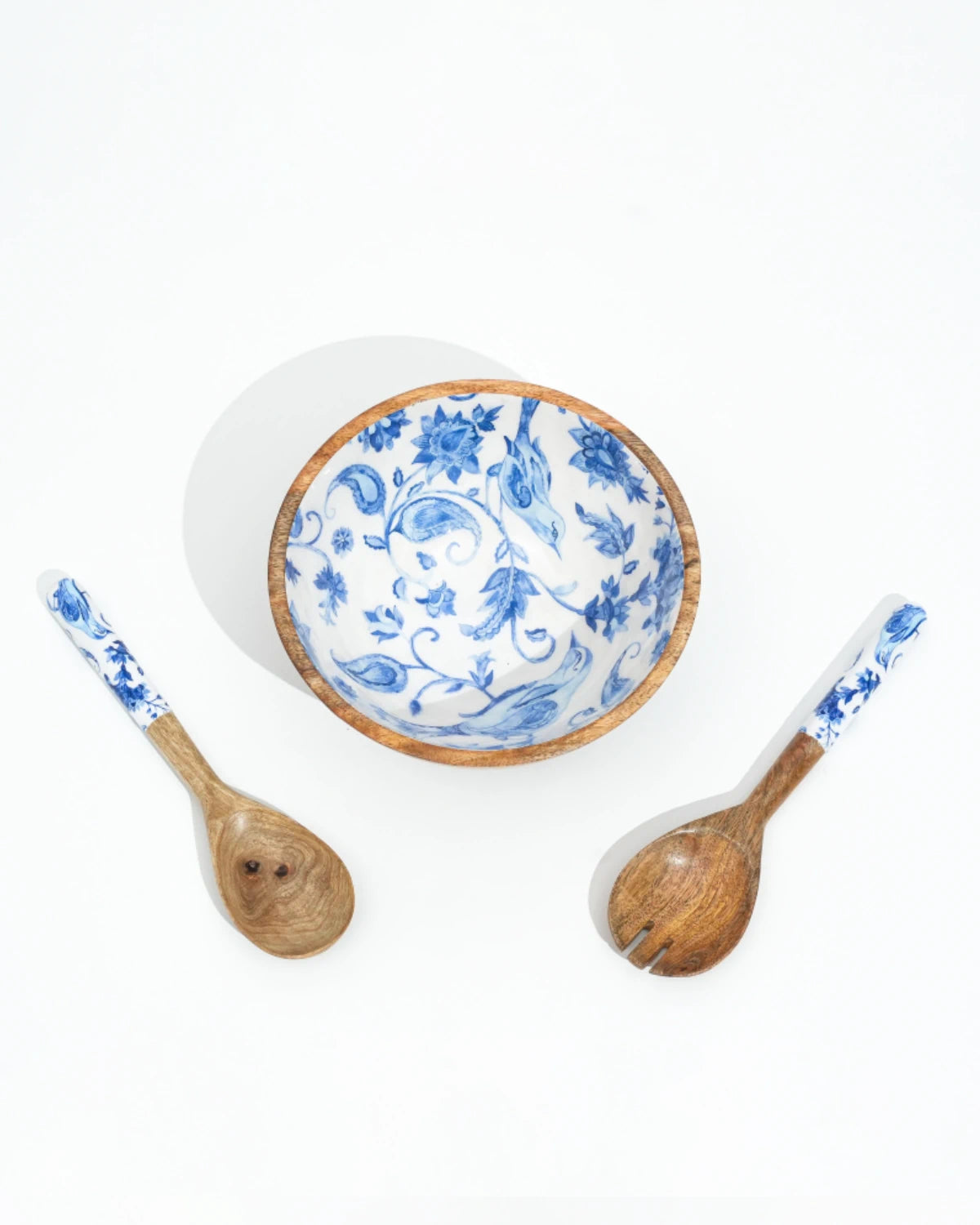 French Summer - Salad/Fruit Bowl & 2 Spoons