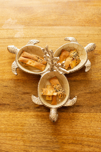 3 Section Turtle Condiment Server