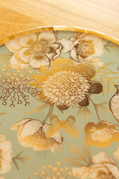 Golden Nightingale - Small Platter/Wall Plate