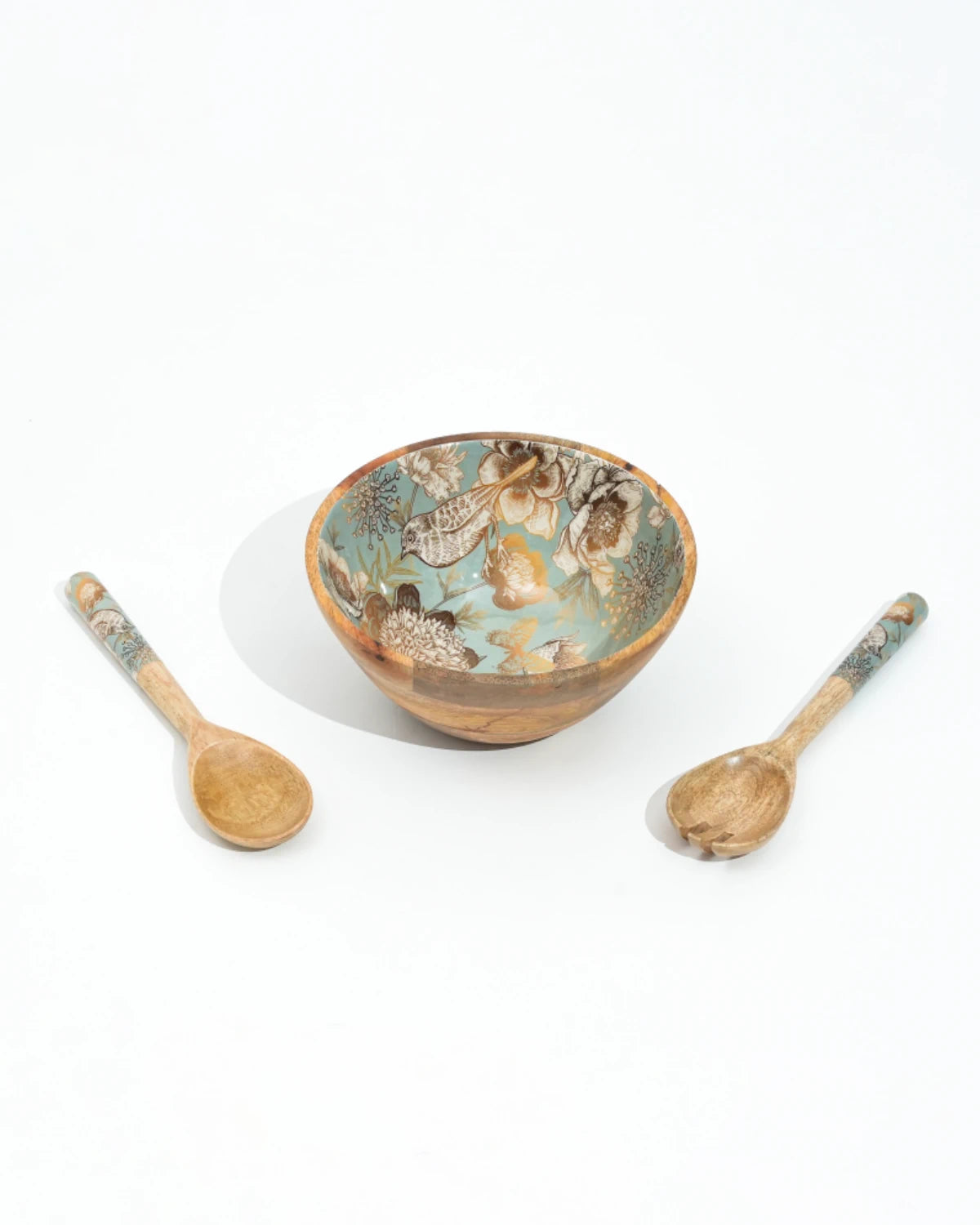 Golden Nightingale - Medium Bowl & 2 Spoons