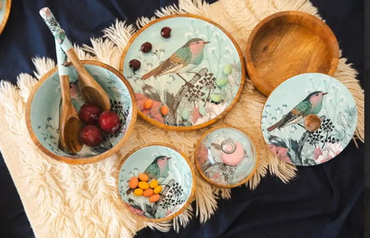 Bird in Garden - Set of 5