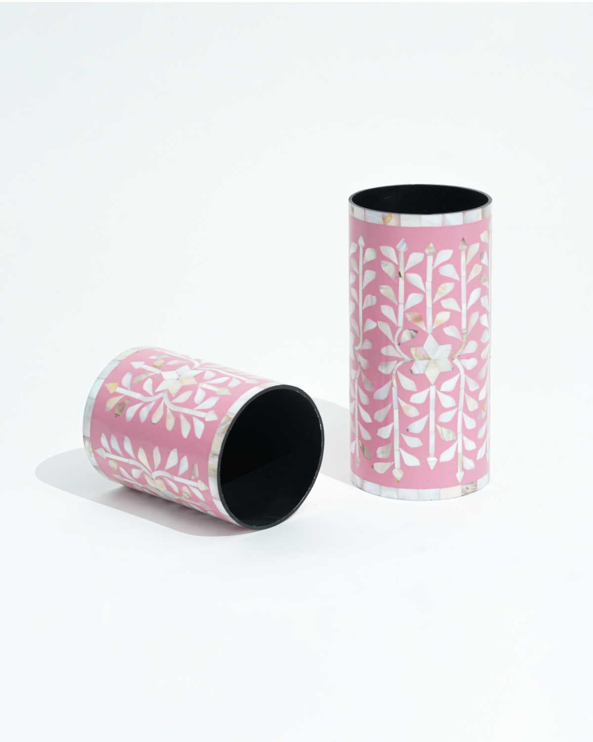 Mother Of Pearl Vases - Pink