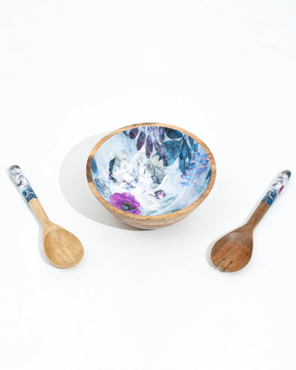 Winter Blossom - Medium Bowl & 2 Spoons