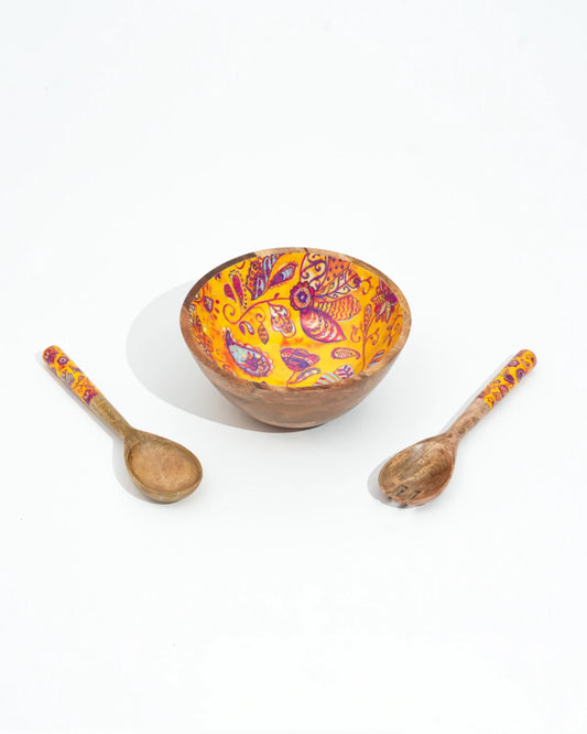 Mellow Yellow - Medium Bowl & 2 Spoons