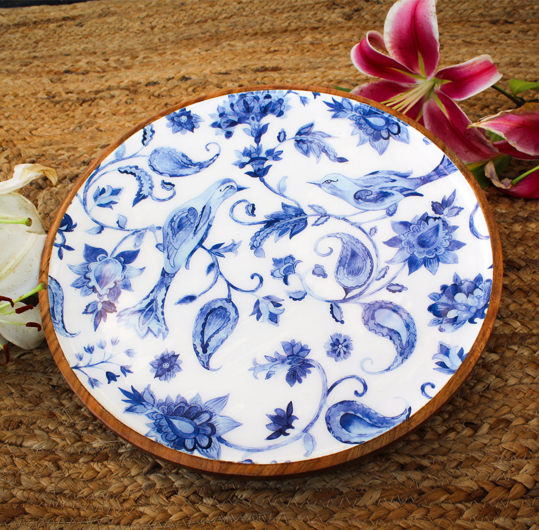 Floral Blue & White - Large Platter