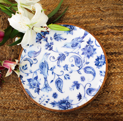 Floral Blue & White - Small Platter