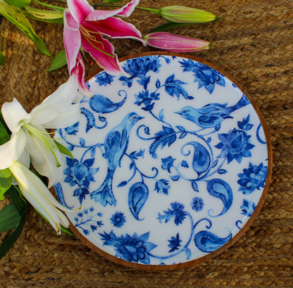 Floral Blue & White - Small Platter